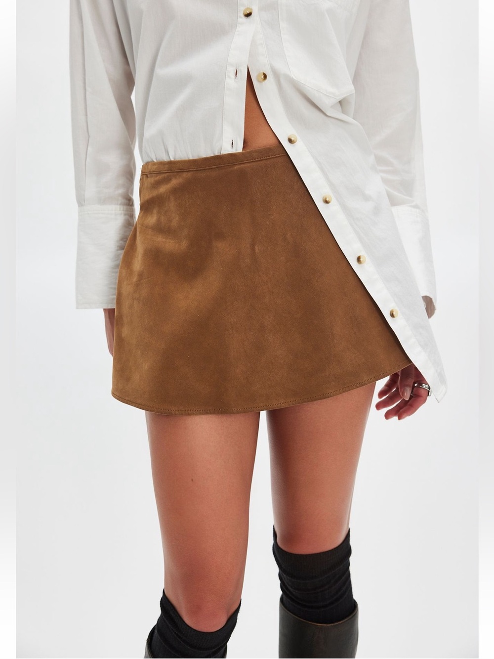 Free People We The Free Paradise Found Suede Skirt